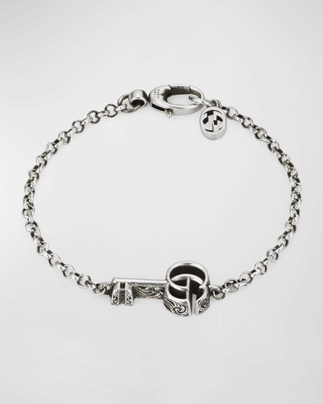 GG Marmont Sterling Silver Key Bracelet